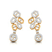0.70Ct Round Lab-Grown Diamond Gold Dangellers Earrings
