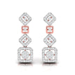 0.59Ct Round Lab-Grown Diamond Gold Dangellers Earrings