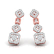 0.59Ct Round Lab-Grown Diamond Gold Dangellers Earrings