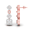 0.59Ct Round Lab-Grown Diamond Gold Dangellers Earrings