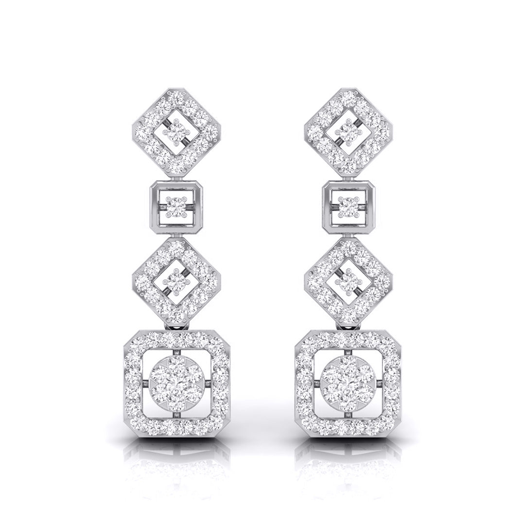 0.59Ct Round Lab-Grown Diamond Gold Dangellers Earrings