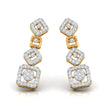 0.59Ct Round Lab-Grown Diamond Gold Dangellers Earrings