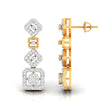 0.59Ct Round Lab-Grown Diamond Gold Dangellers Earrings
