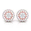 0.49Ct Flower Shape Round Lab-Grown Diamond Gold Stud Earrings