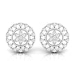 0.49Ct Flower Shape Round Lab-Grown Diamond Gold Stud Earrings