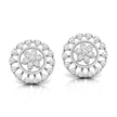 0.49Ct Flower Shape Round Lab-Grown Diamond Gold Stud Earrings