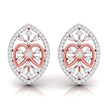 0.43Ct Round Bezel Lab-Grown Diamond Gold Stud Earrings