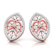 0.43Ct Round Bezel Lab-Grown Diamond Gold Stud Earrings