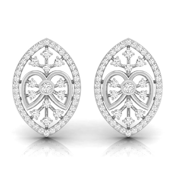 0.43Ct Round Bezel Lab-Grown Diamond Gold Stud Earrings