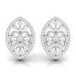 0.43Ct Round Bezel Lab-Grown Diamond Gold Stud Earrings
