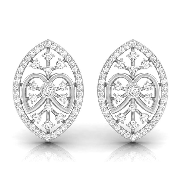 0.43Ct Round Bezel Lab-Grown Diamond Gold Stud Earrings