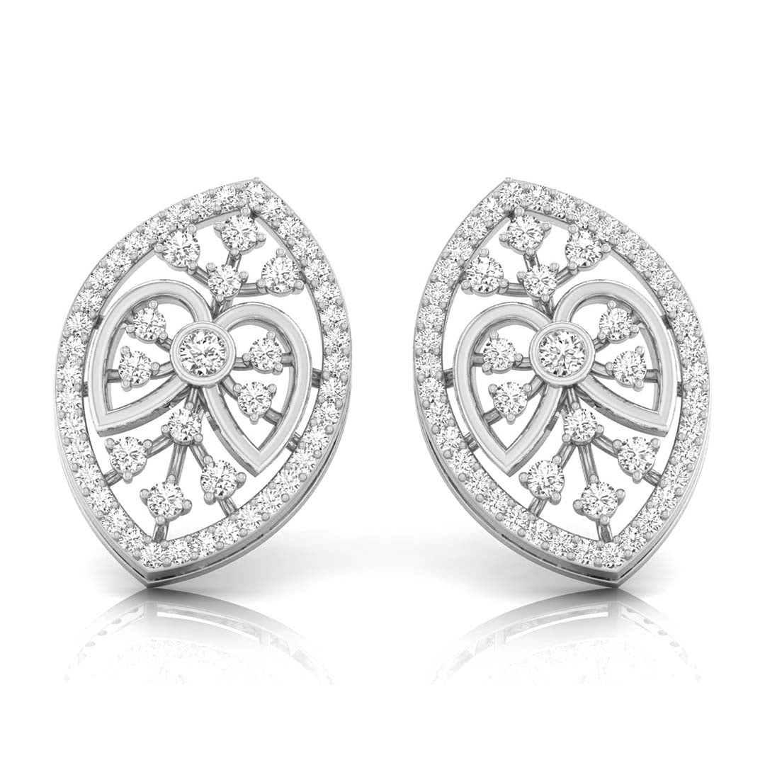 0.43Ct Round Bezel Lab-Grown Diamond Gold Stud Earrings