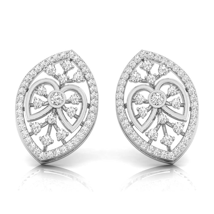 0.43Ct Round Bezel Lab-Grown Diamond Gold Stud Earrings