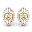 0.43Ct Round Bezel Lab-Grown Diamond Gold Stud Earrings