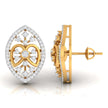 0.43Ct Round Bezel Lab-Grown Diamond Gold Stud Earrings