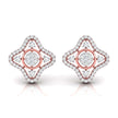 0.57Ct Star Shape Round Lab-Grown Diamond Gold Stud Earrings