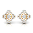 0.57Ct Star Shape Round Lab-Grown Diamond Gold Stud Earrings