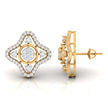 0.57Ct Star Shape Round Lab-Grown Diamond Gold Stud Earrings