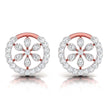 0.36Ct Floral Round Lab-Grown Diamond Gold Stud Earrings