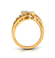 0.20Ct Round Cut Dual Square Shaped Lab-Grown Diamond Ring