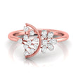 0.18Ct Round Cut Fan Shaped Design Lab-Grown Diamond Ring
