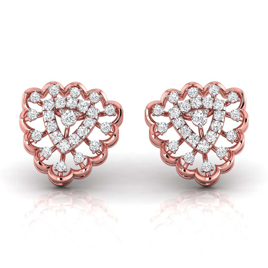 0.34Ct Round Lab-Grown Diamond Gold Stud Earrings