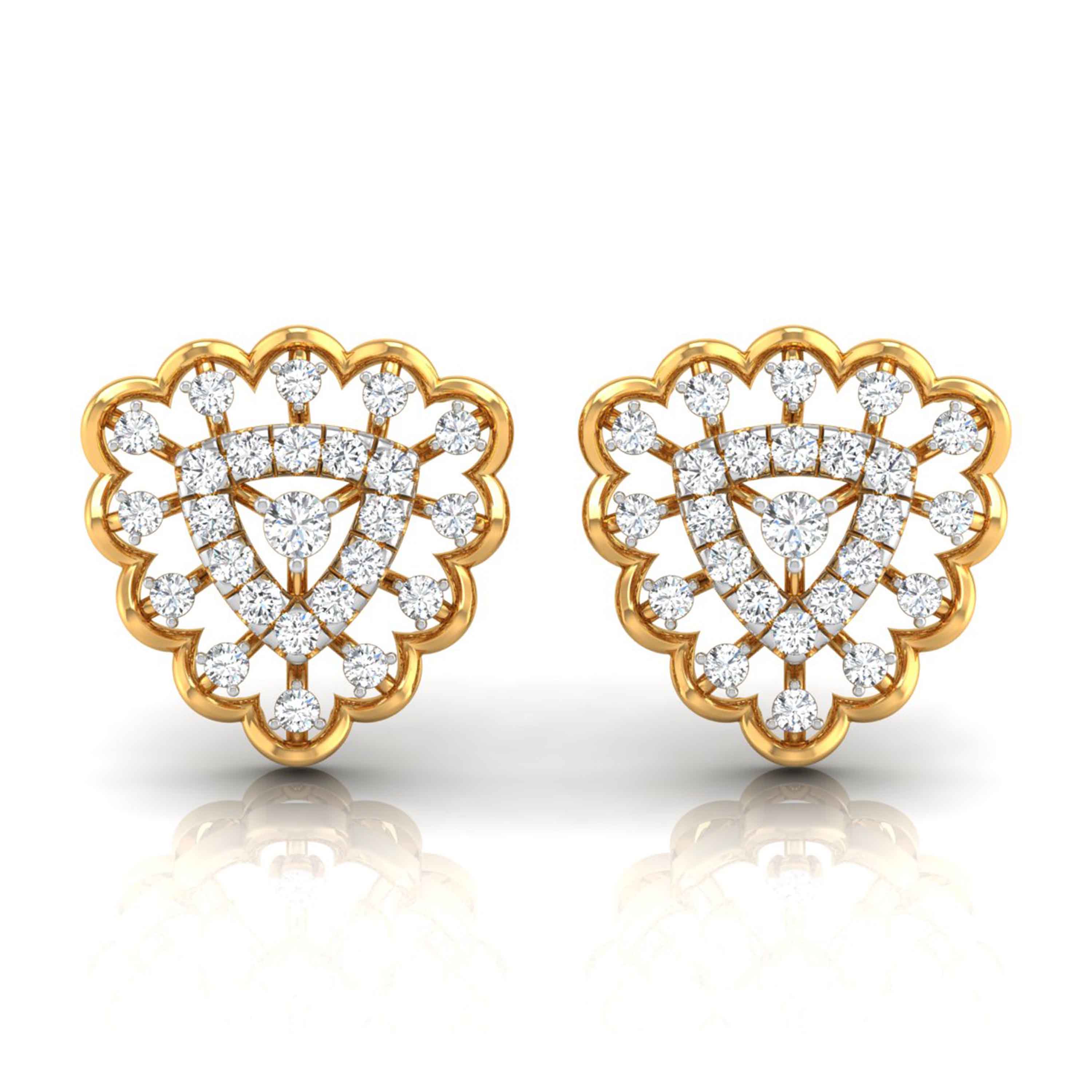 0.34Ct Round Lab-Grown Diamond Gold Stud Earrings