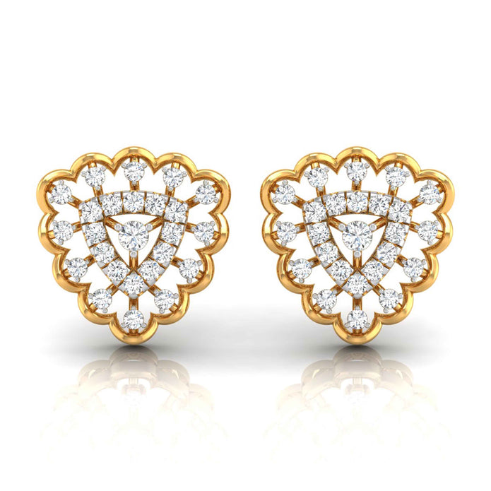 0.34Ct Round Lab-Grown Diamond Gold Stud Earrings