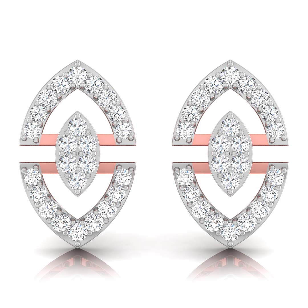 0.22Ct Round Cluster Lab-Grown Diamond Gold Stud Earrings