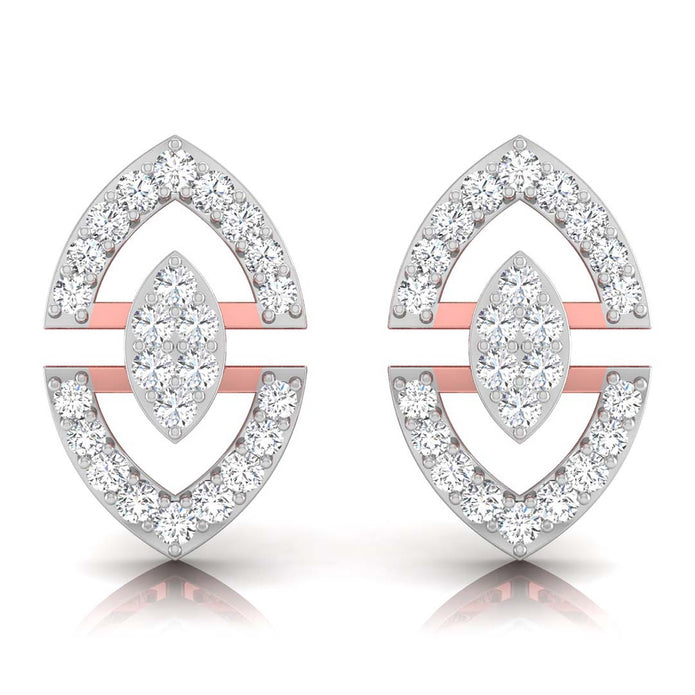 0.22Ct Round Cluster Lab-Grown Diamond Gold Stud Earrings