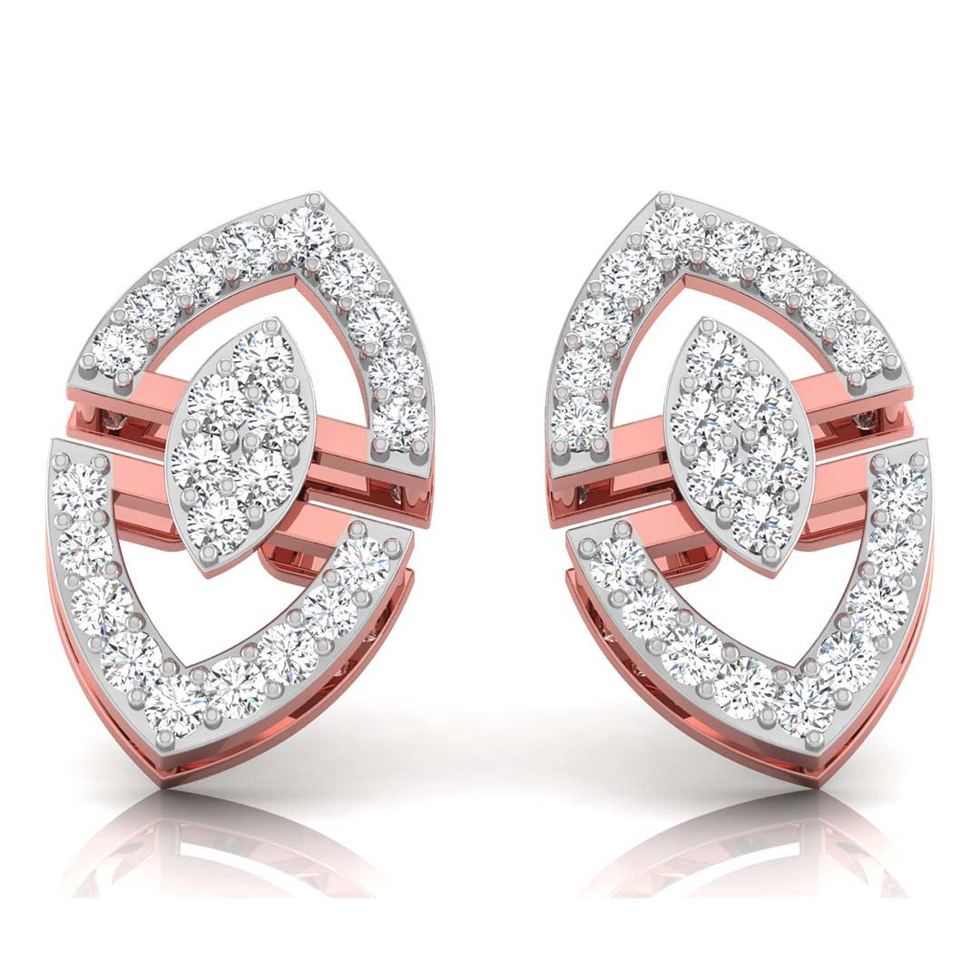 0.22Ct Round Cluster Lab-Grown Diamond Gold Stud Earrings