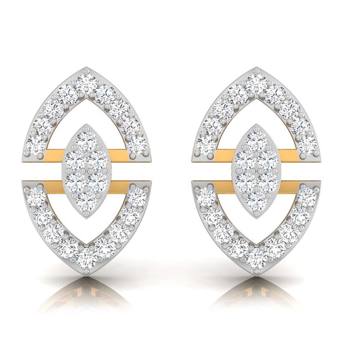 0.22Ct Round Cluster Lab-Grown Diamond Gold Stud Earrings