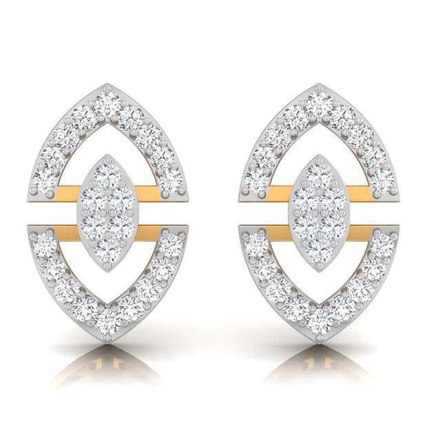 0.22Ct Round Cluster Lab-Grown Diamond Gold Stud Earrings