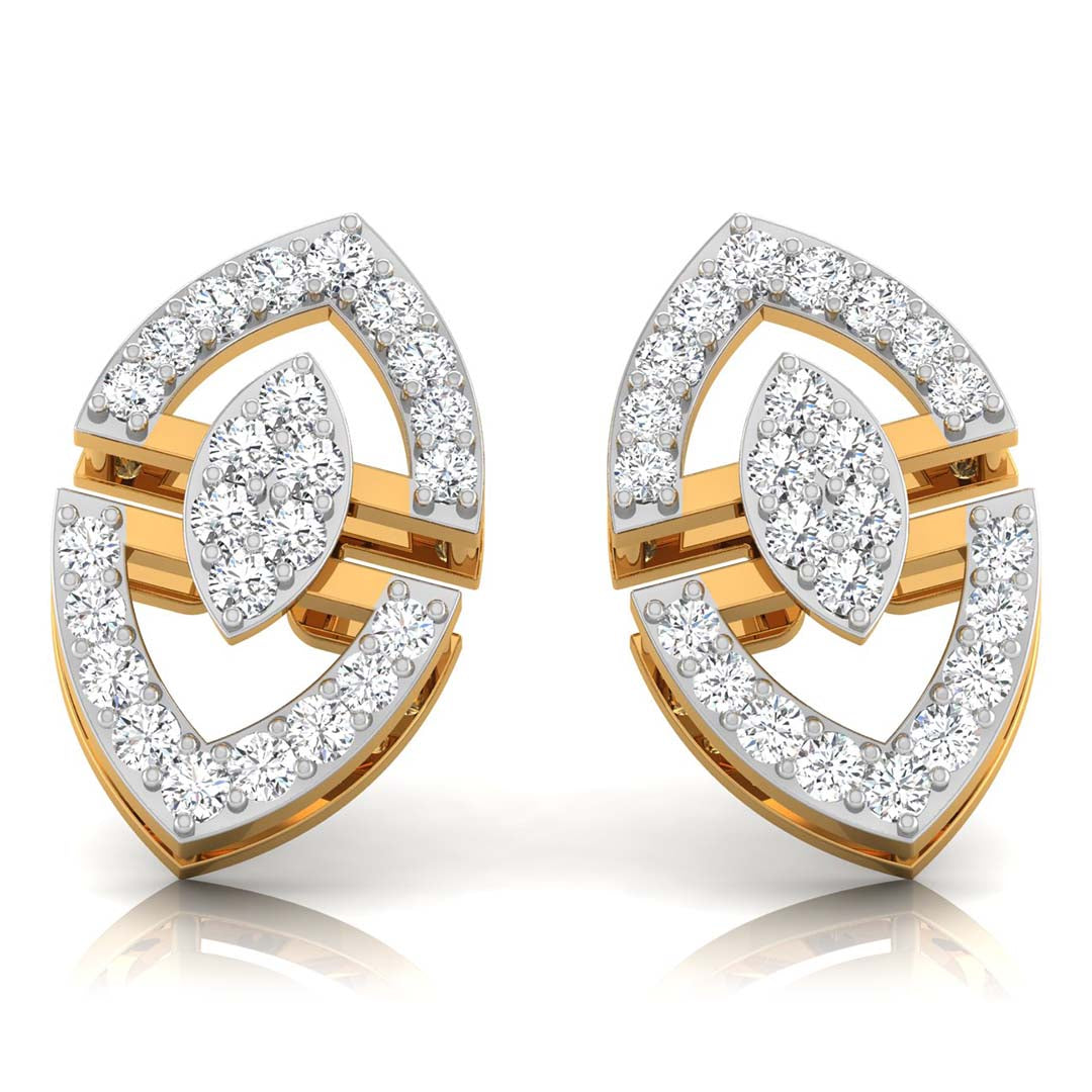 0.22Ct Round Cluster Lab-Grown Diamond Gold Stud Earrings