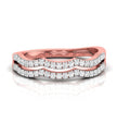 0.18Ct Round Cut Wave Design Lab-Grown Diamond Band