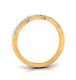 0.18Ct Round Cut Wave Design Lab-Grown Diamond Band