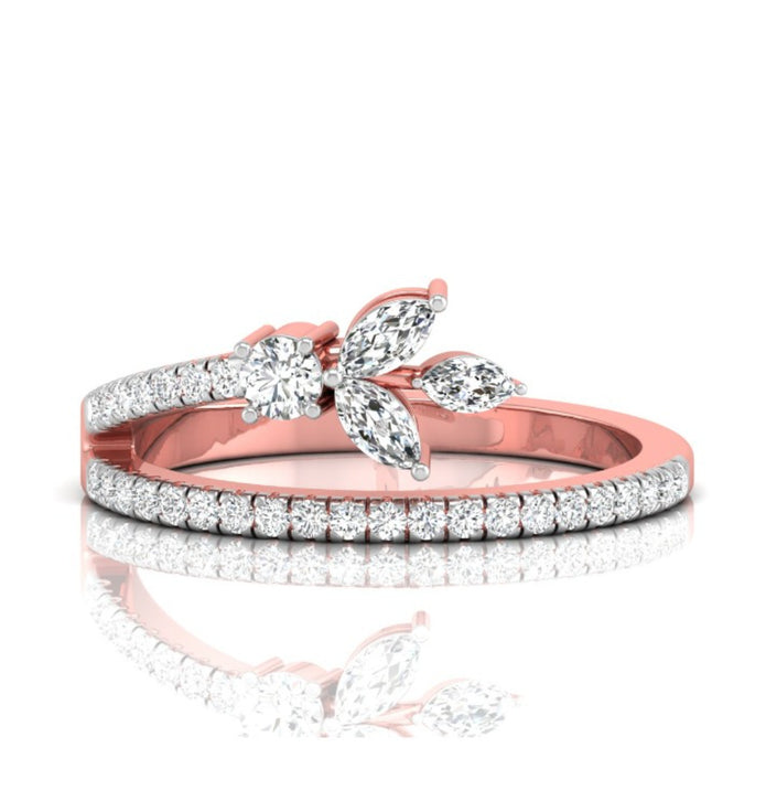 0.29Ct Butterfly Bloom Marquise Cut Lab-Grown Diamond Band
