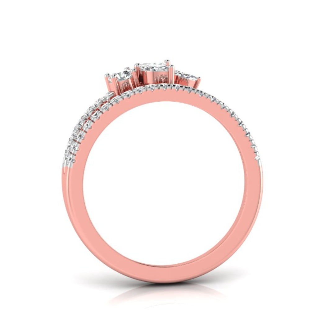 0.29Ct Butterfly Bloom Marquise Cut Lab-Grown Diamond Band