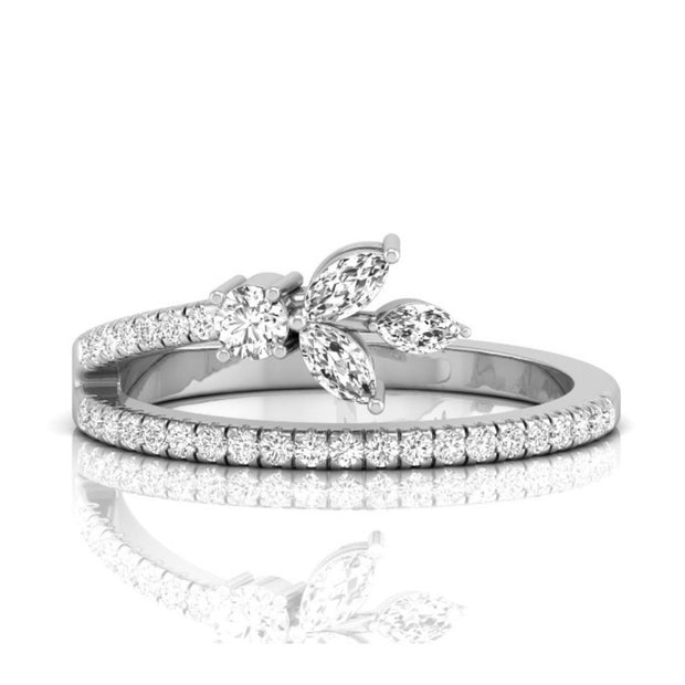 0.29Ct Butterfly Bloom Marquise Cut Lab-Grown Diamond Band