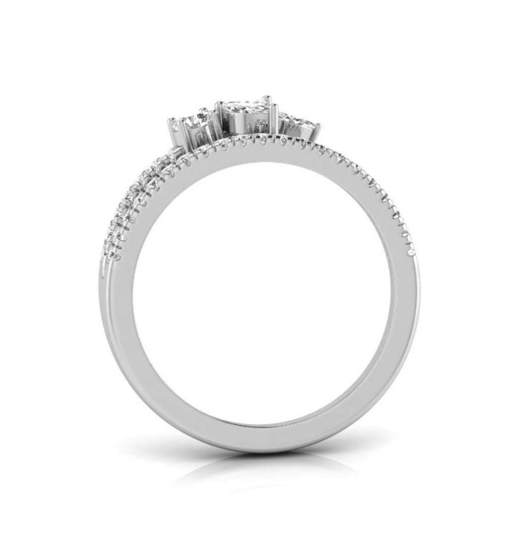 0.29Ct Butterfly Bloom Marquise Cut Lab-Grown Diamond Band