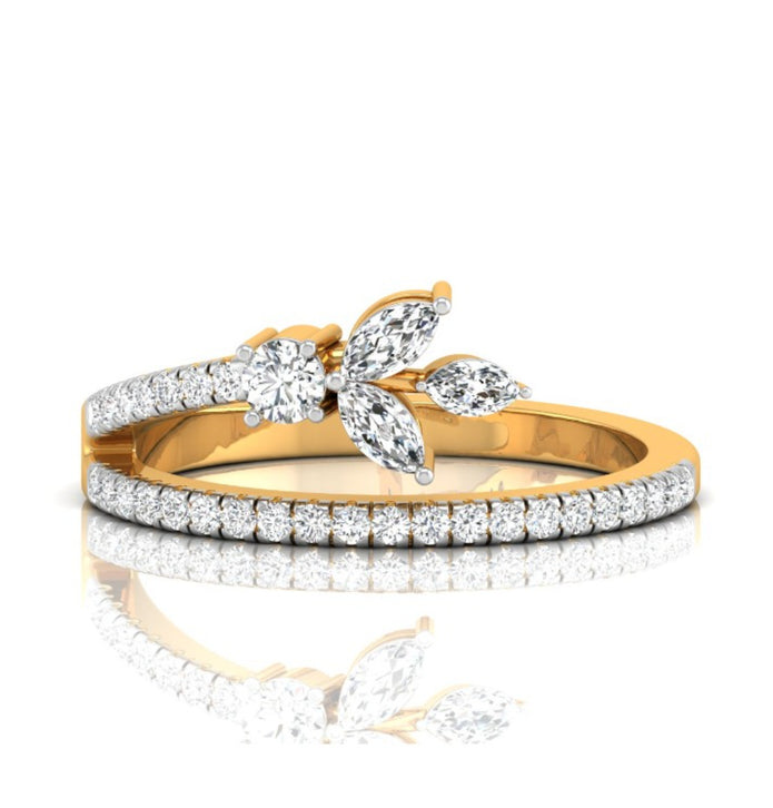 0.29Ct Butterfly Bloom Marquise Cut Lab-Grown Diamond Band