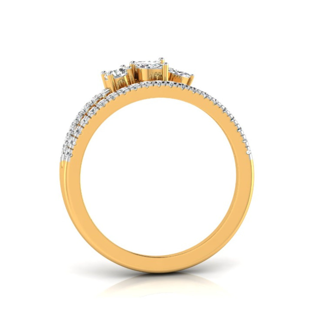 0.29Ct Butterfly Bloom Marquise Cut Lab-Grown Diamond Band