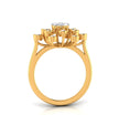 0.44Ct Starbrust Design Round Cut Lab-Grown Diamond Ring