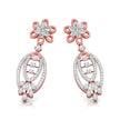 0.86Ct Round Lab-Grown Diamond Gold Dangellers Earrings