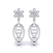 0.86Ct Round Lab-Grown Diamond Gold Dangellers Earrings