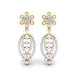 0.86Ct Round Lab-Grown Diamond Gold Dangellers Earrings