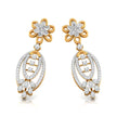 0.86Ct Round Lab-Grown Diamond Gold Dangellers Earrings