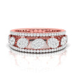 0.35Ct Oval Shape Round Cut Cluster Lab-Grown Diamond Band