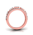 0.35Ct Oval Shape Round Cut Cluster Lab-Grown Diamond Band