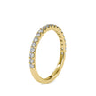 pavé half eternity lab-grown diamond ring in yellow gold